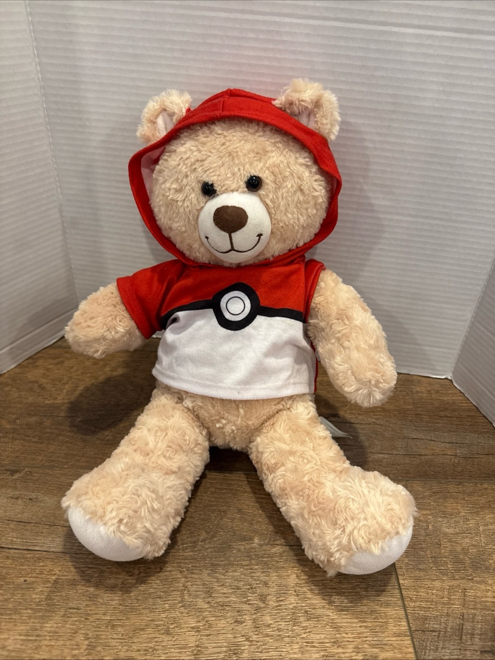 Build a Bear BAB Light Brown Teddy Bear Plush Animal Pokemon Hoodie